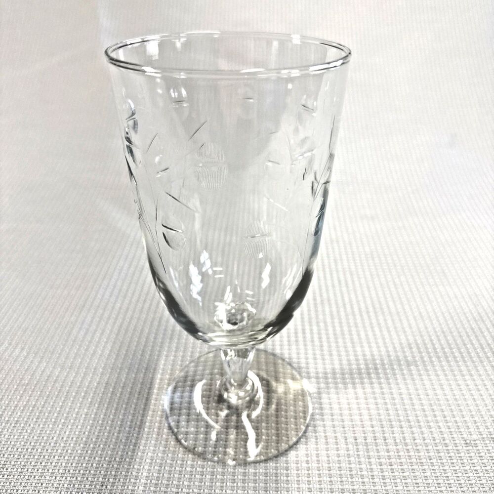Vintage Libbey Rock Sharpe Christine #3001-3 Stem Footed Goblet Tumbler - NOS